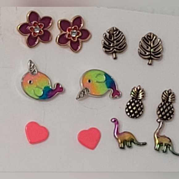 BD.Y Summer Beach Sun Hat & Six Earrings For Kids - Picture 4 of 10